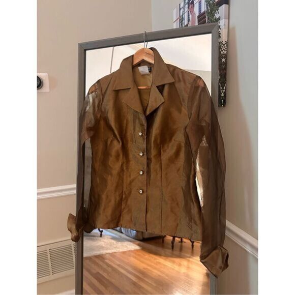 Helene Blake Bronze Shear Top Size Small‎ - Picture 1 of 4